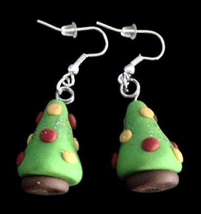 *No.1119 Christmas Tree Earrings