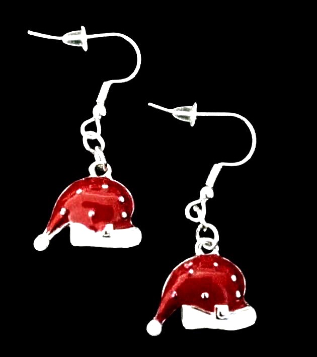 *No.1125 Christmas Hat Earrings