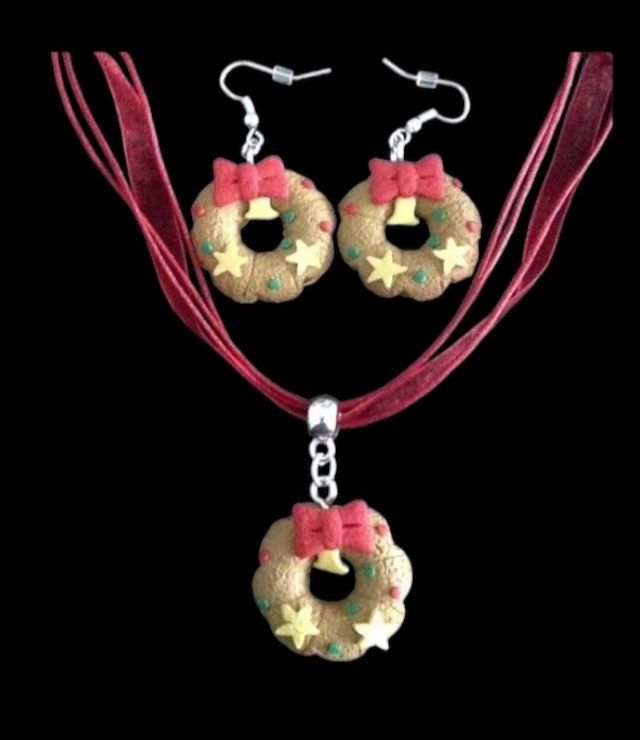 No.1125 Gingerbread Wreath Jewellery Set