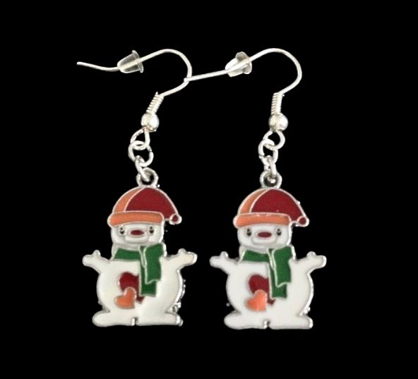 *No.1145 Snowman Earrings