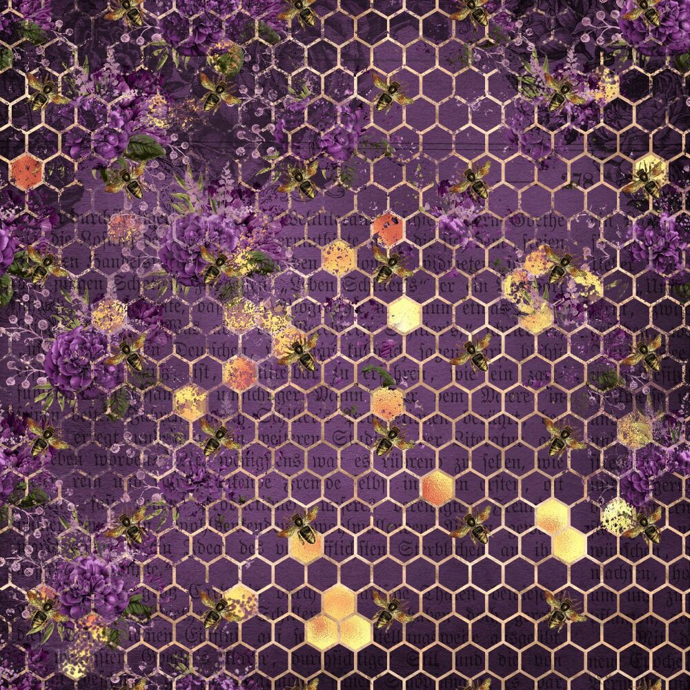 Purple Bee Card Design