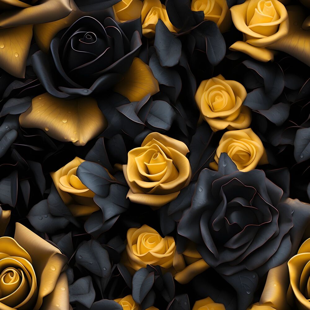 Black and Gold Roses Card Design