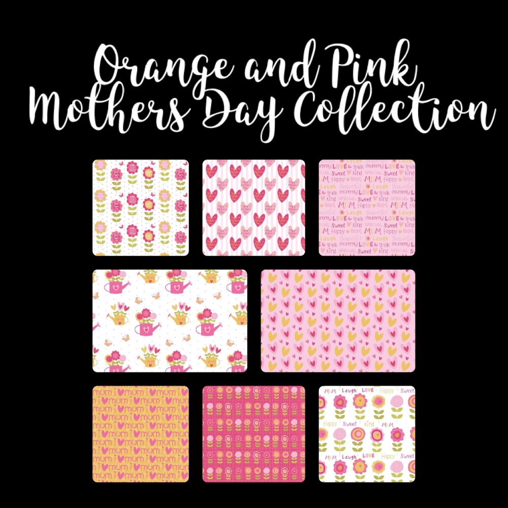 Orange and Pink Mother's Day Card Design