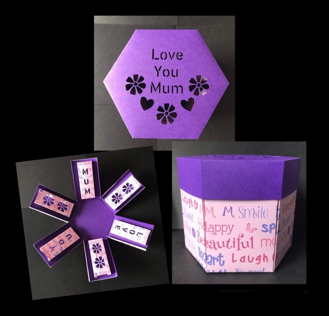 Love you Mum, Mother&rsquo;s Day Themed Exploding Box (Made to Order)