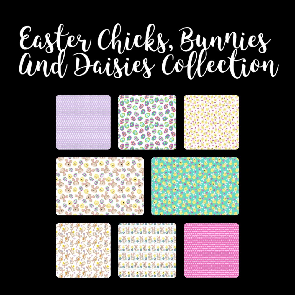 Easter Chicks, Bunnies and Daisies Card Design