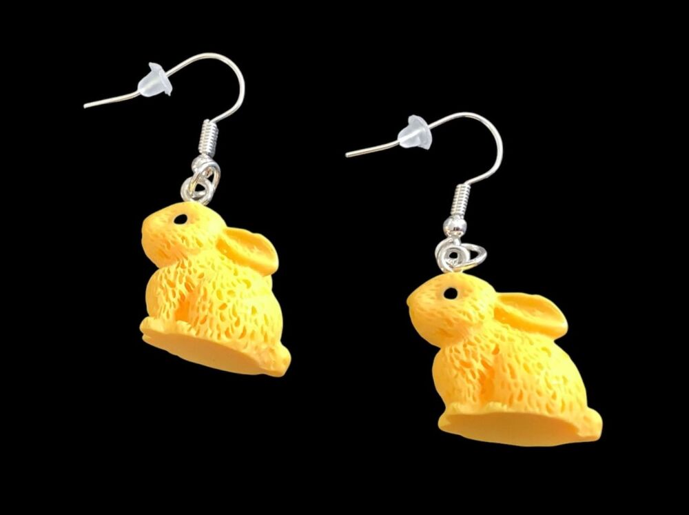 *Yellow Rabbit Charm  Earrings