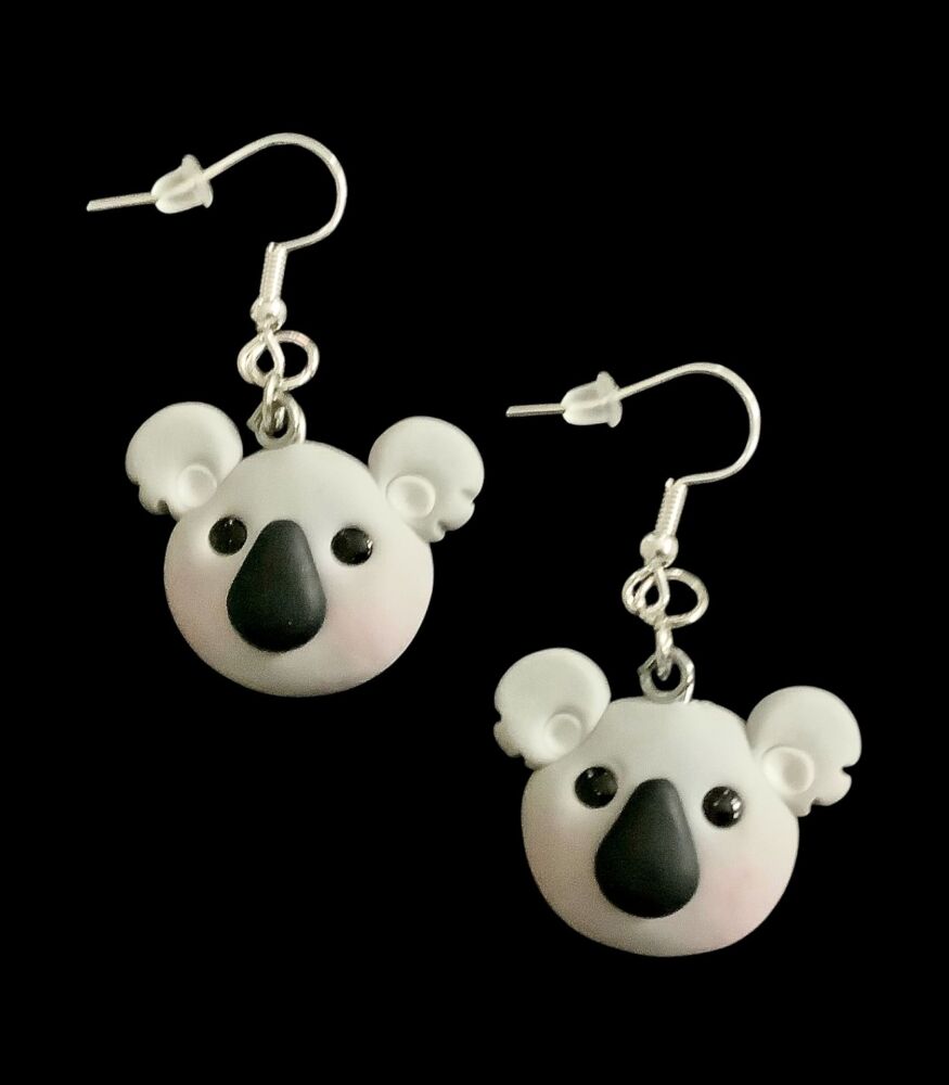 *Large Koala Face Earrings