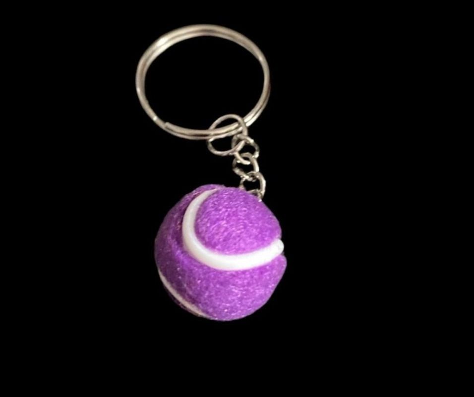 *Purple Tennis Ball Keyring