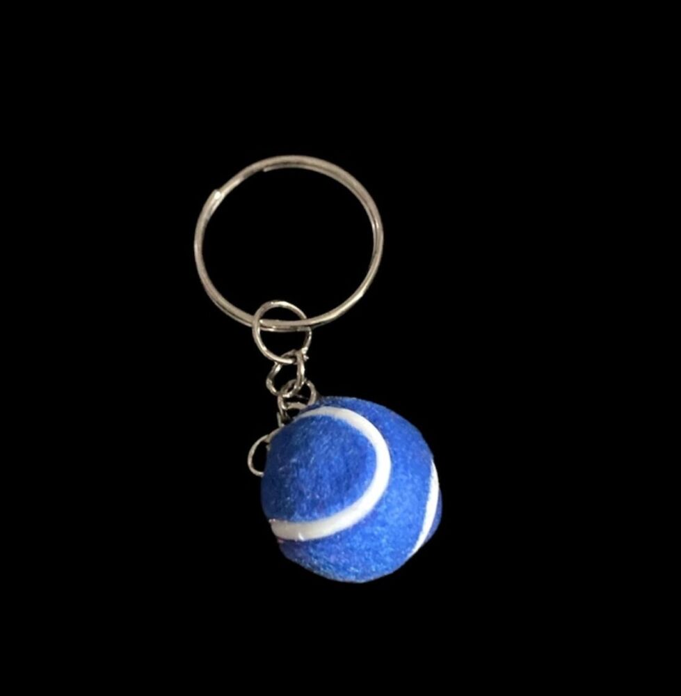 *Blue Tennis Ball Keyring