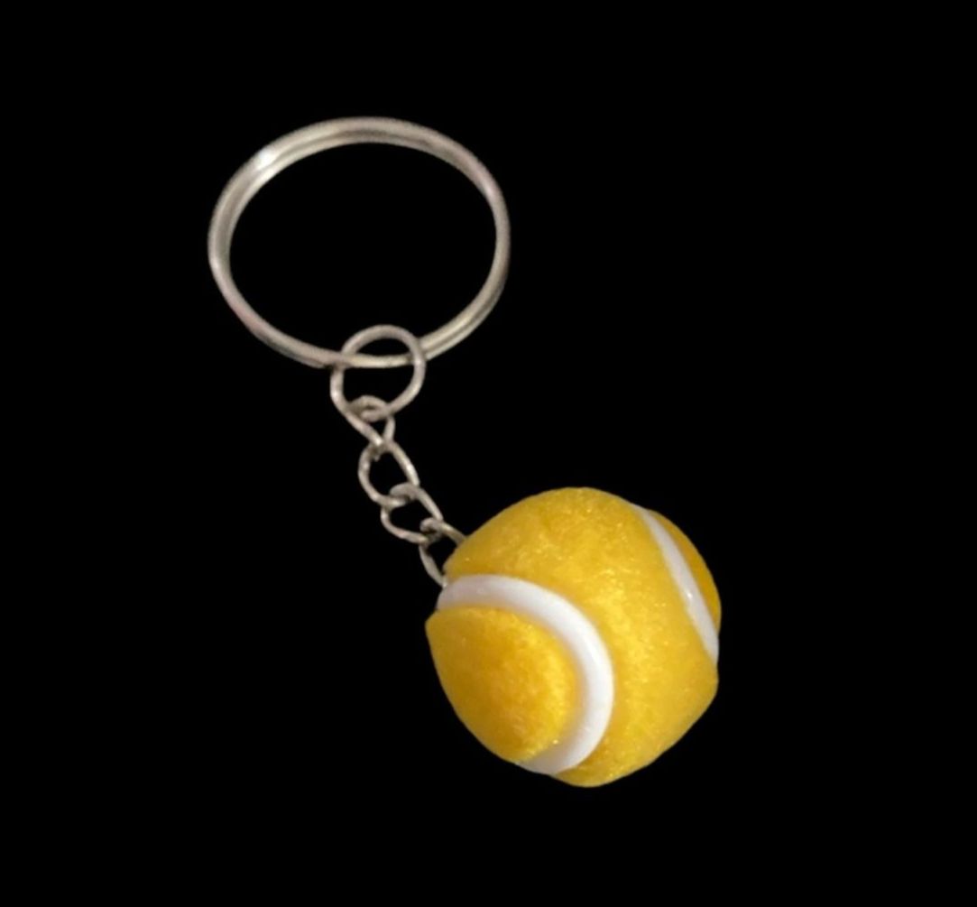 *Yellow Tennis Ball Keyring