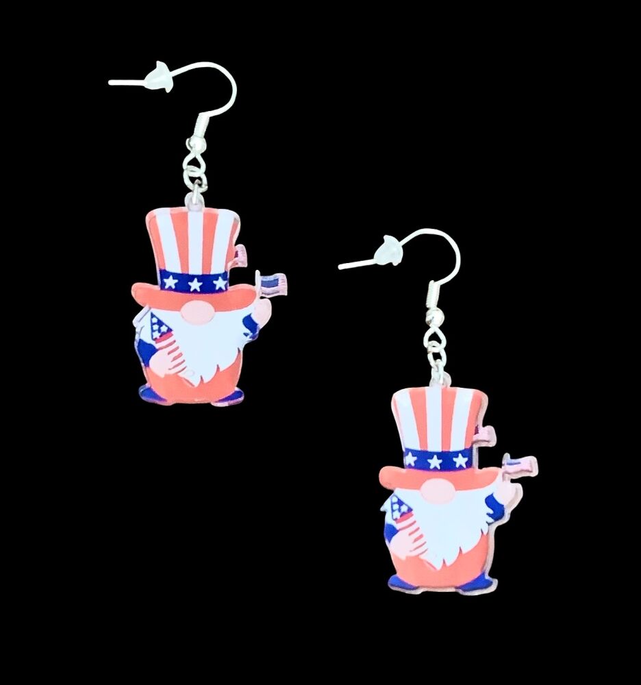 *USA Themed Gnome/Gonk Earrings