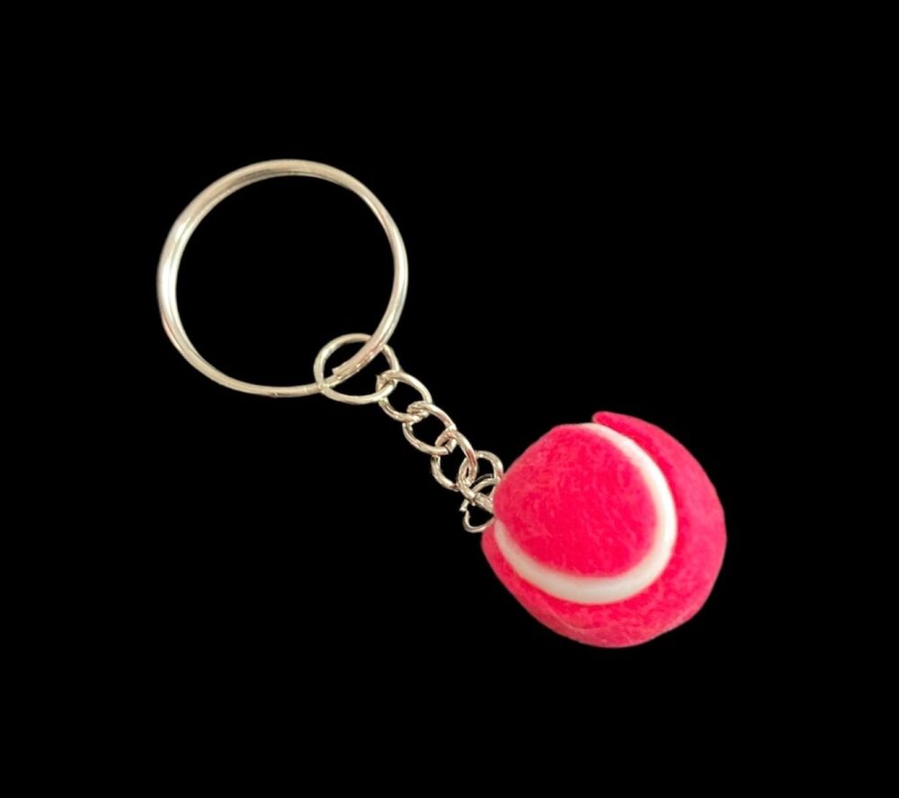 *Pink Tennis Ball Keyring