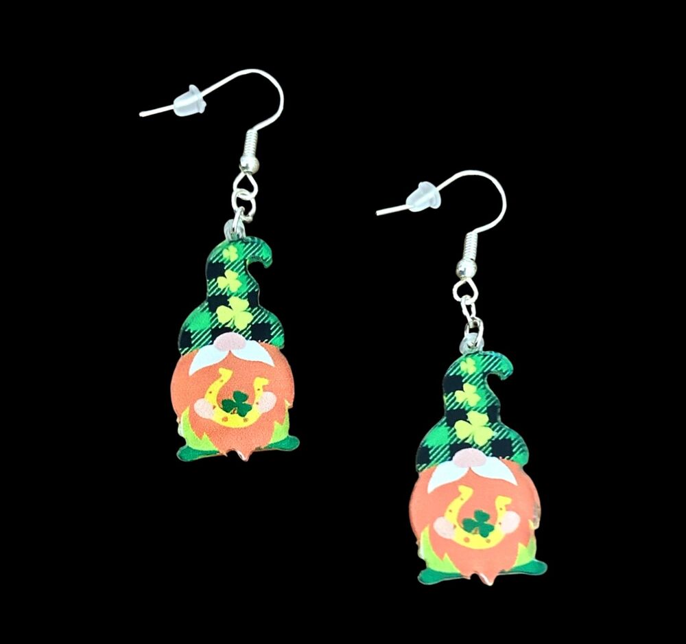 *St Patricks Day Gnome/Gonk Earrings