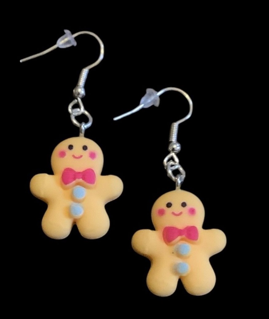 *Yellow Gingerbread Man Earrings