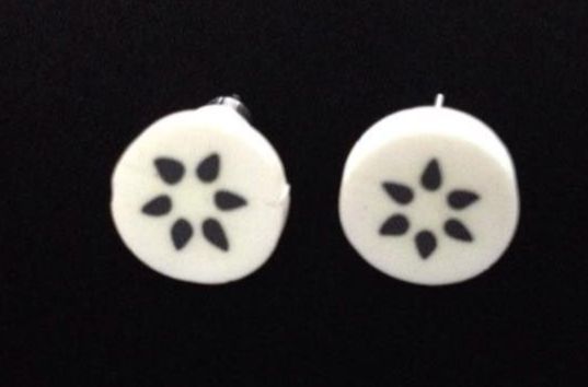 *No.653 Mini Custard Apple Slice Stud Earrings