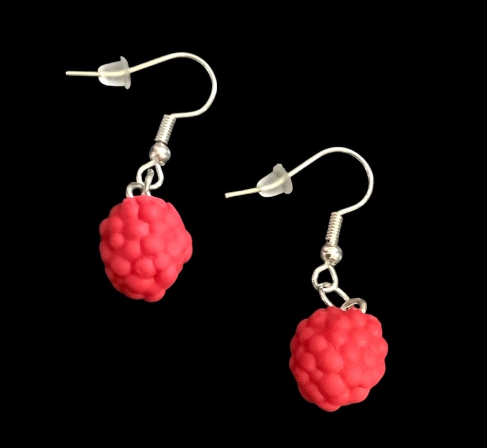 *Mini 3D Raspberry Earrings
