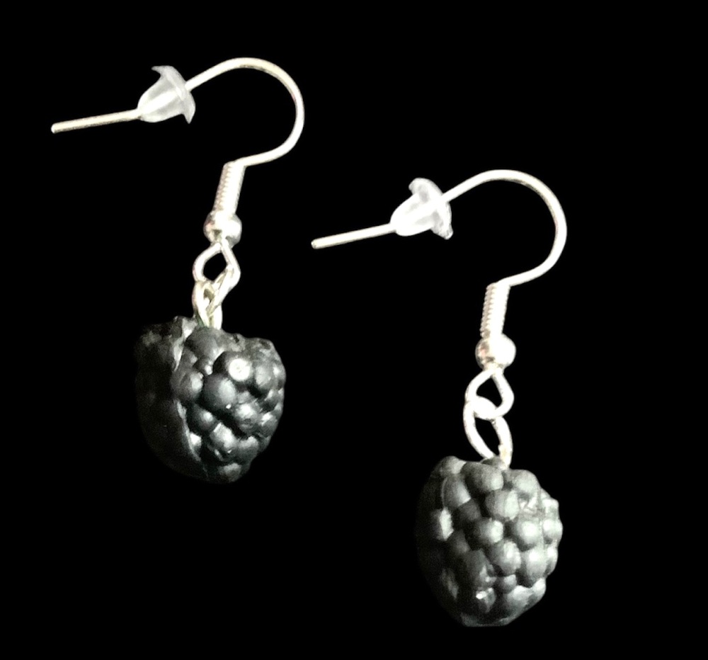 *Mini 3D Blackberry Earrings