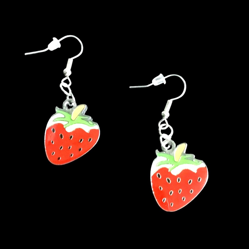 *Strawberry Charm Earrings