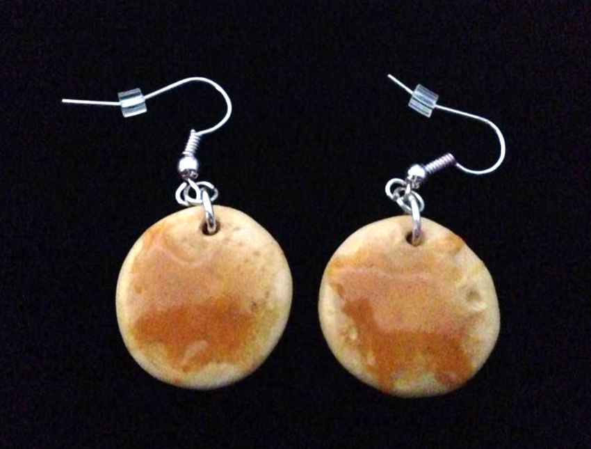*No.1002 Maple Syrup Pancake Charm Earrings