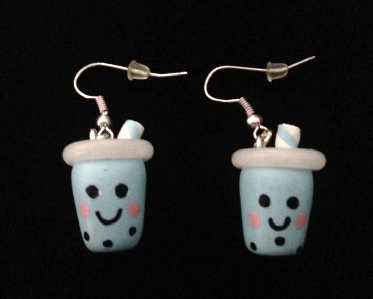 *No.343 Blue Drinking Cup Earrings