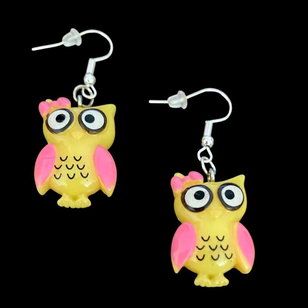 *Yellow Owl Earrings