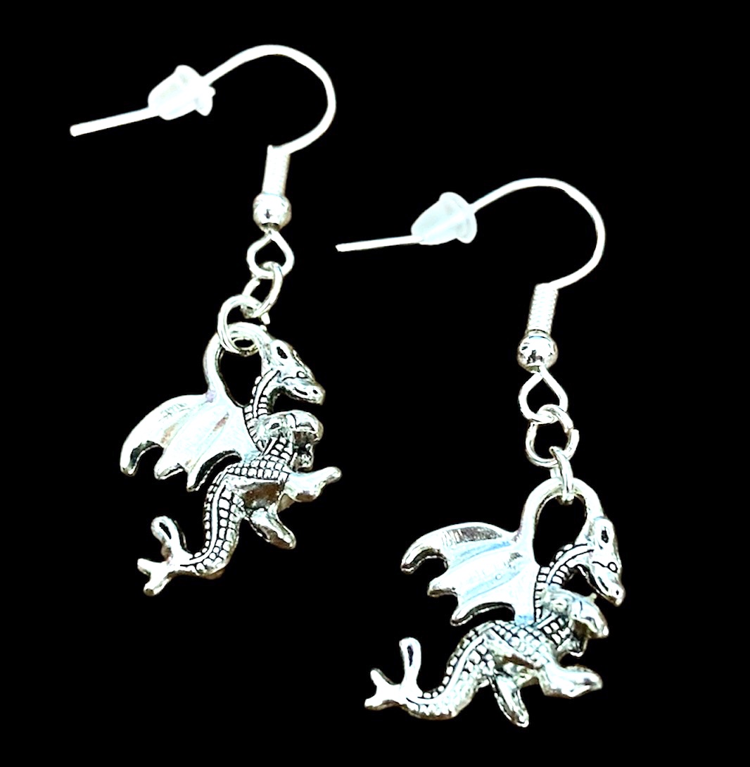 *3D Dragon Earrings