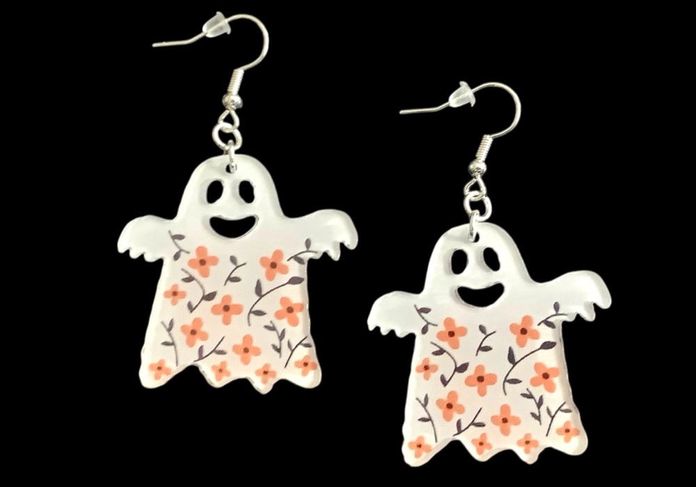 *Large Multicoloured Ghost Earrings