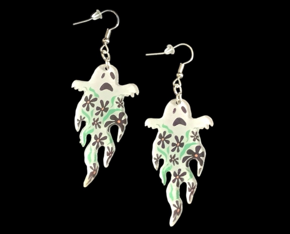 *Large Multicoloured Ghost Earrings