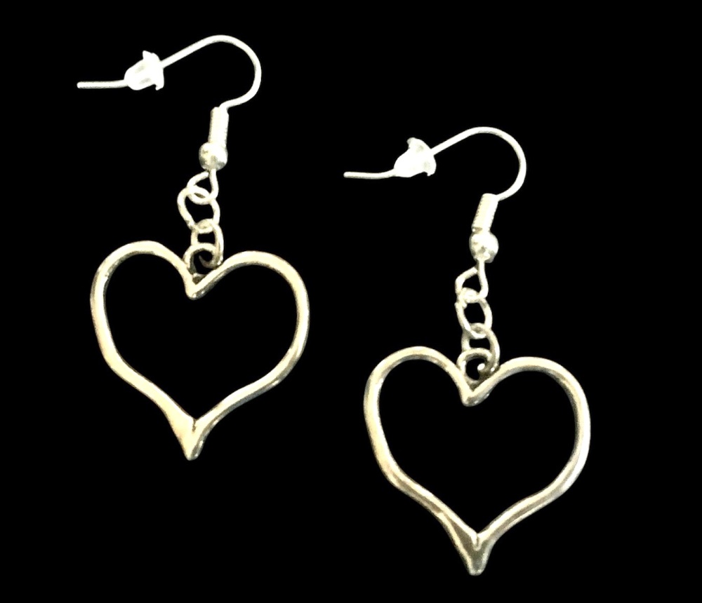 *Silver Open Heart Earrings