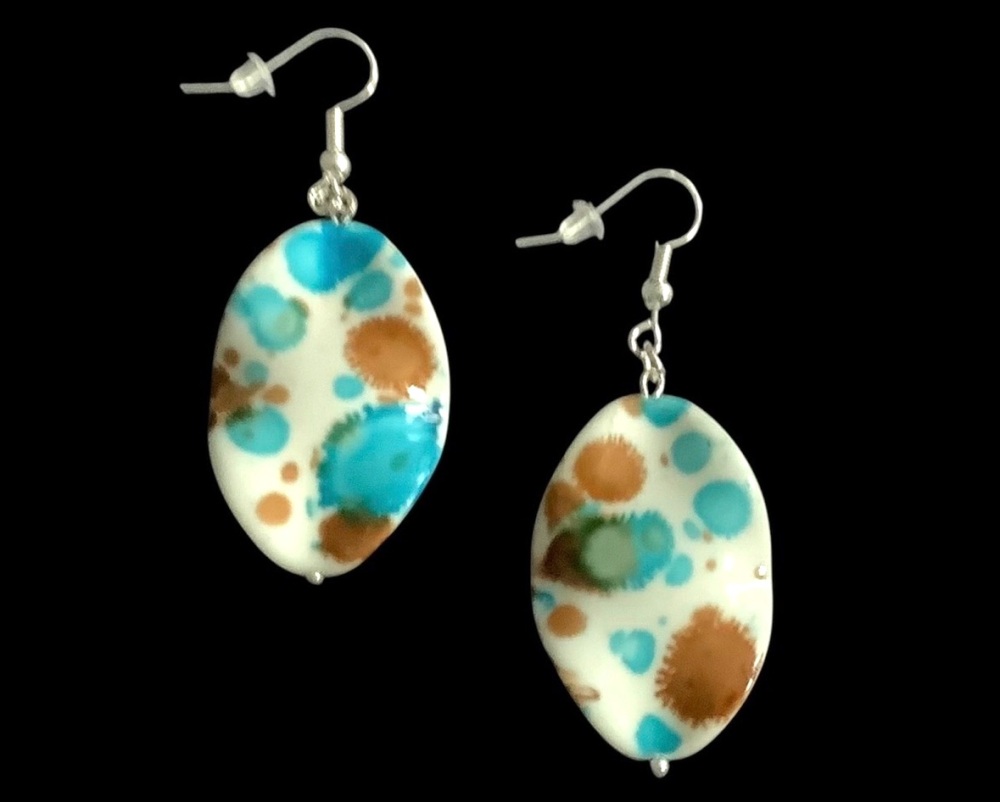 *Multicoloured Large Bead Earrings
