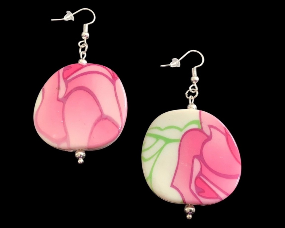 *Multicoloured Large Bead Earrings