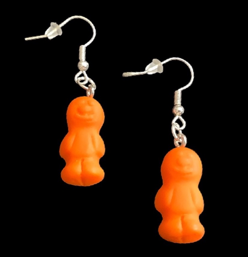 *Small Orange Jelly Baby Earrings