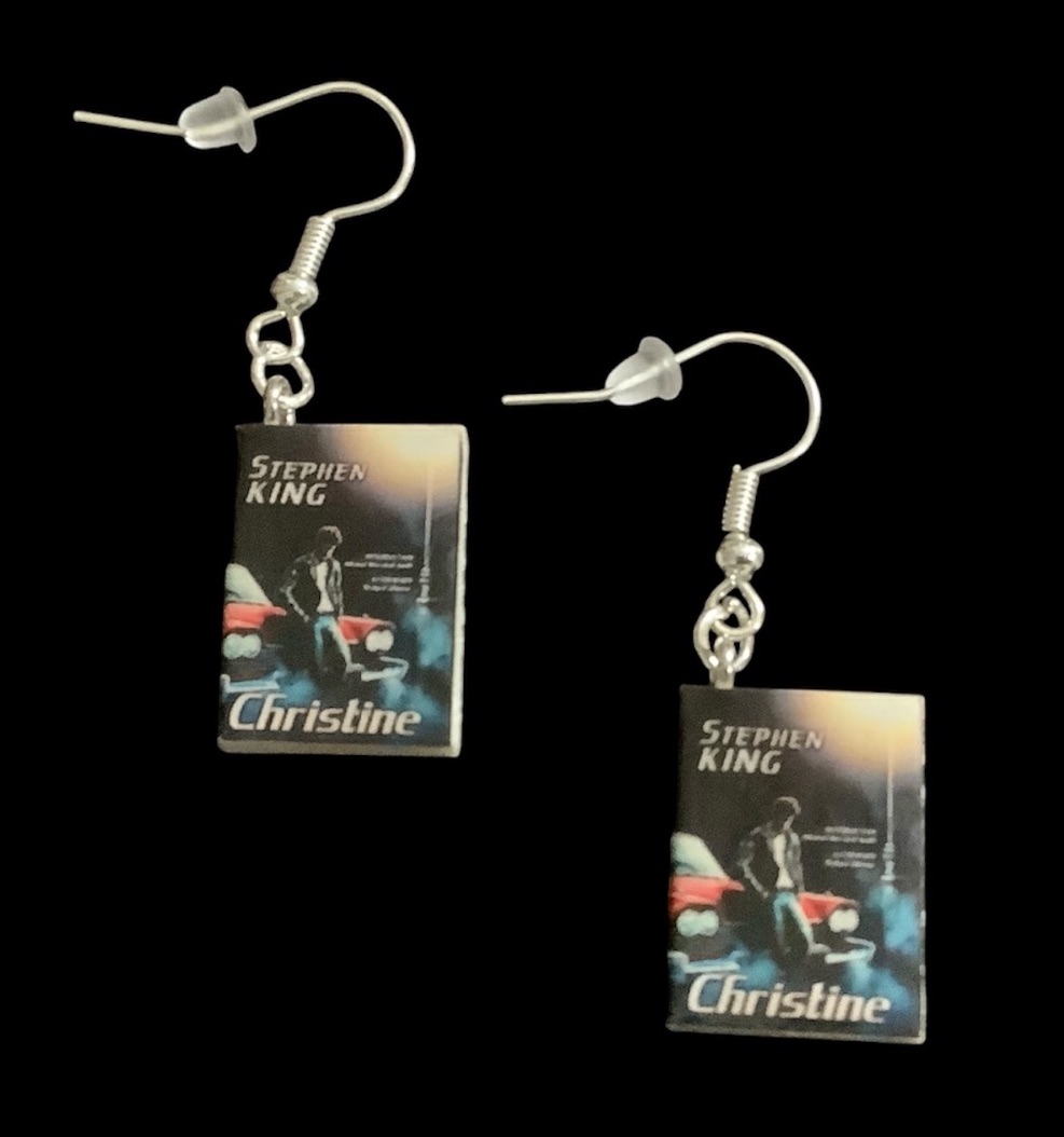 *Christine Mini Book Earrings