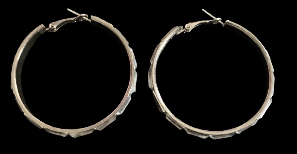 *Large Black Hoop Earrings