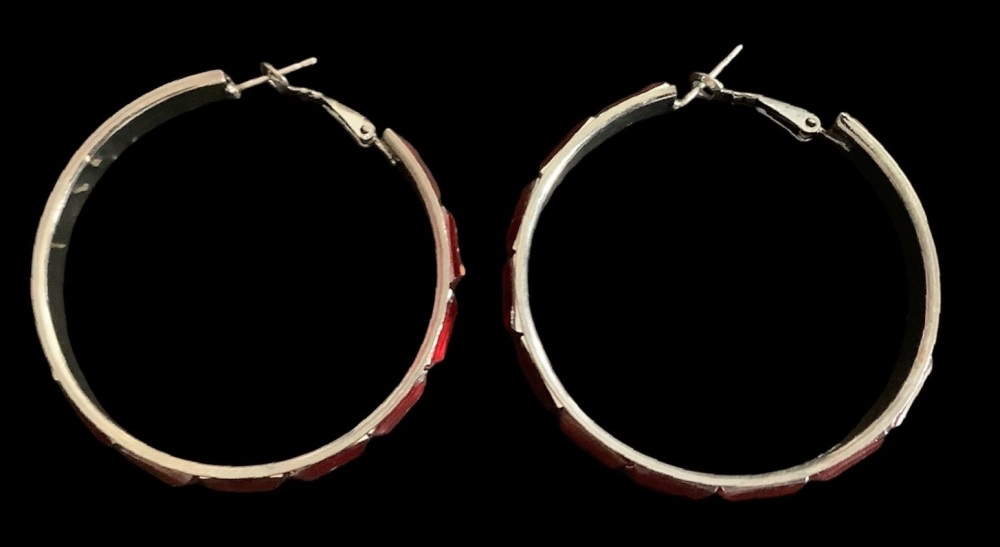 *Large Black Hoop Earrings