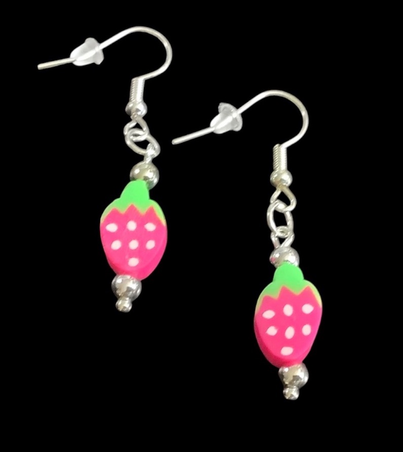 *Mini Strawberry Slice Earrings