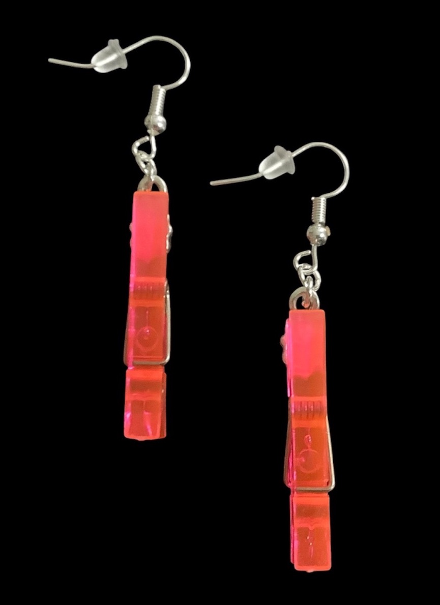 *Orange Peg Earrings