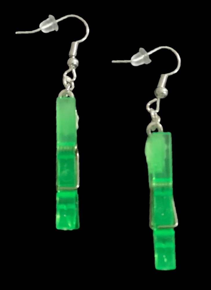 *Green Peg Earrings