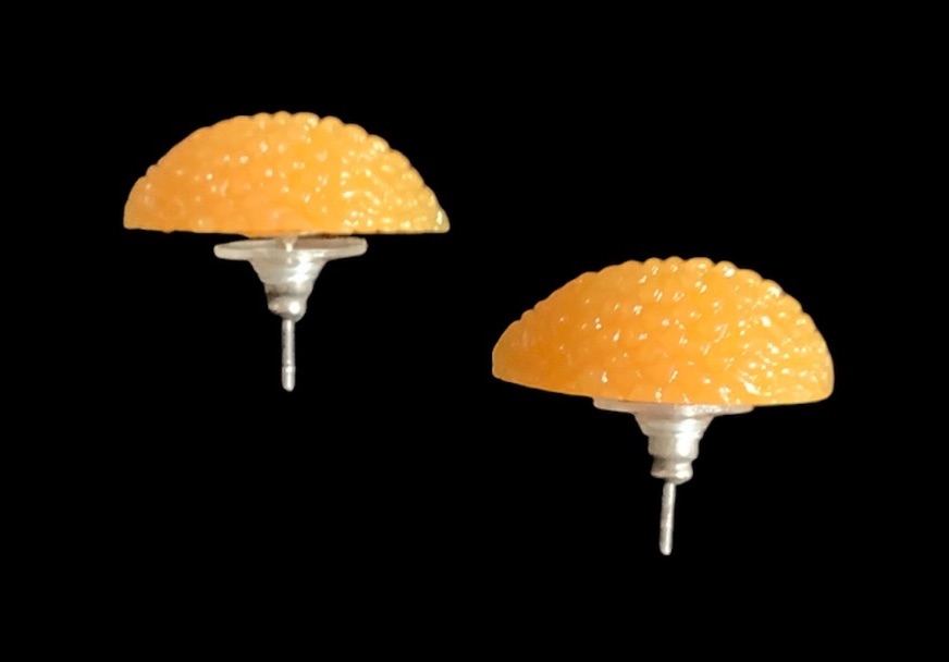 *Orange Segment Stud Earrings