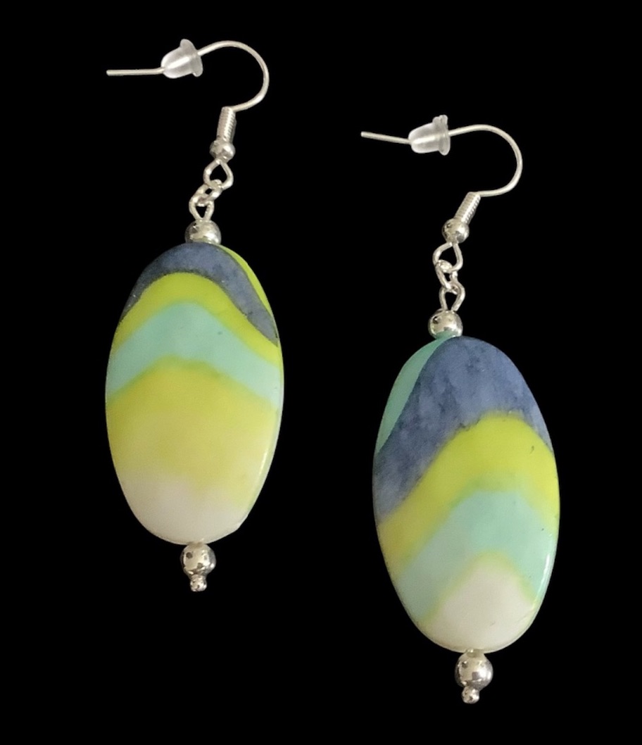 *Multicoloured Large Bead Earrings