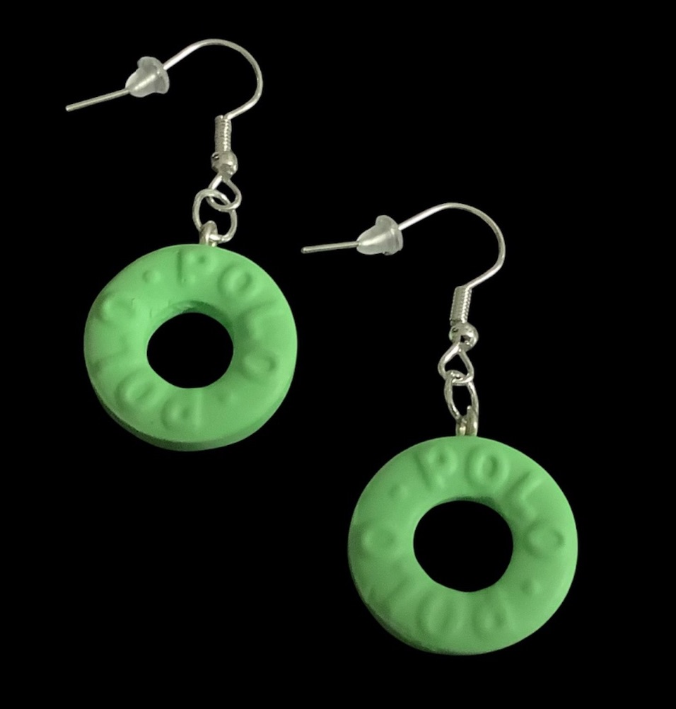 *Green Holey Sweet Earrings