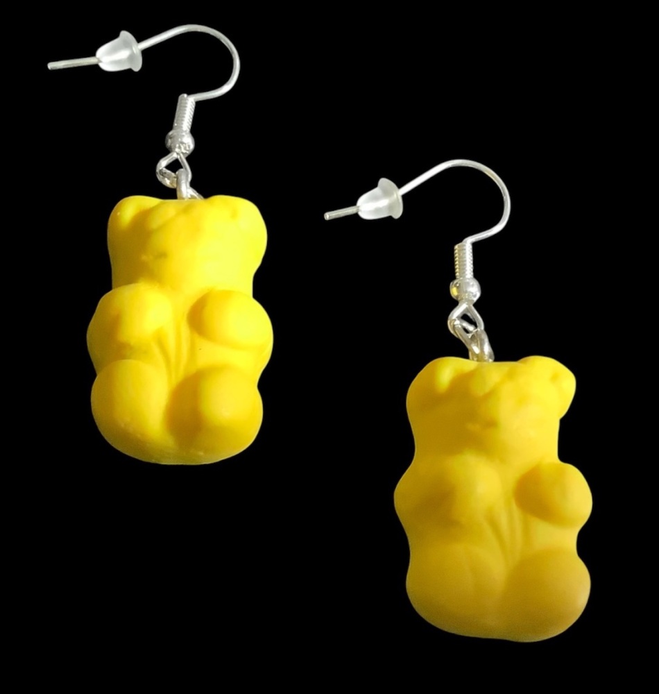 *Large Yellow Gummy Bear Earrings