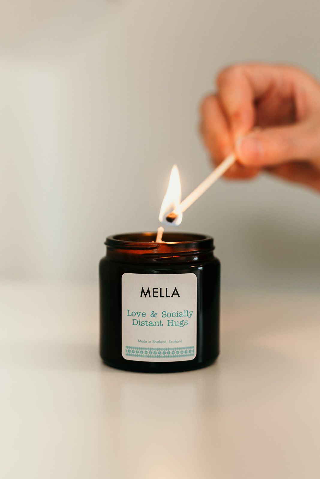 Amber Glass Jar Soy Wax Candle