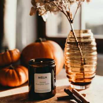 Pumpkin Latte Amber Glass Jar Candle