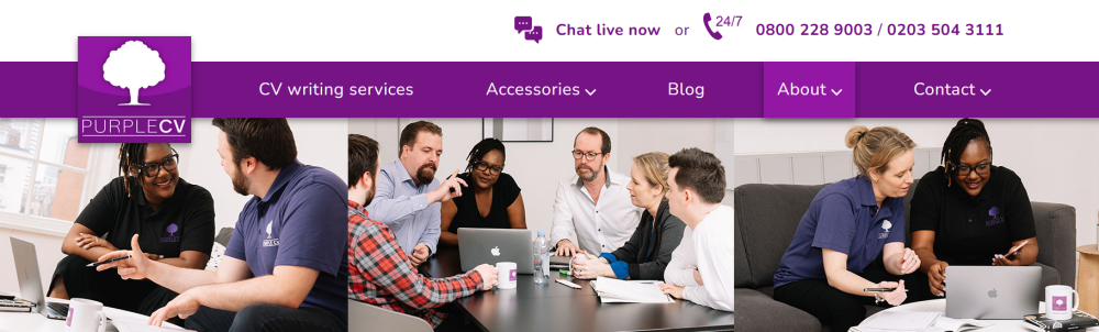 PurpleCV large title banner