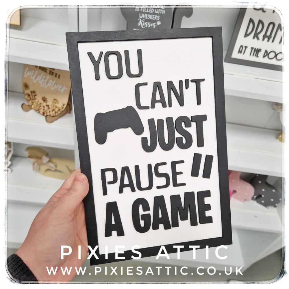 You Can’t Just Pause A Game - Gamer Sign