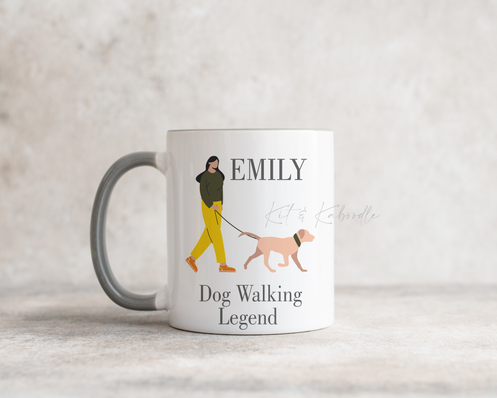 Personalised Dog Walker cup, dog walking legend, gift for dog walker