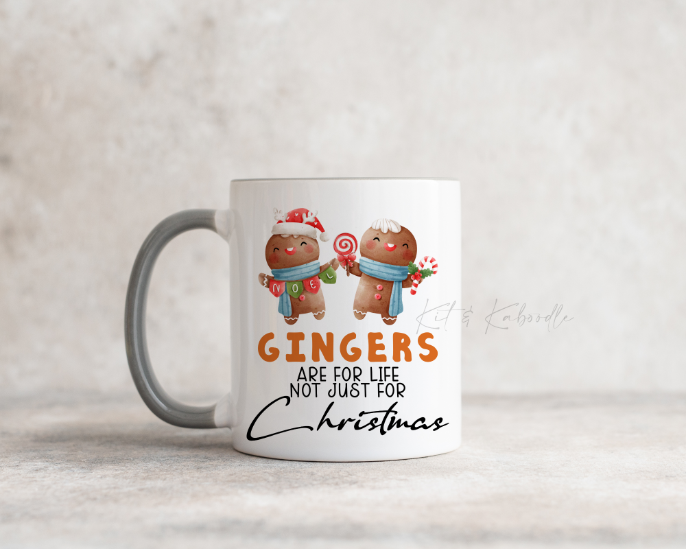 Gingers are for life christmas mug, gift for red head, secret santa gift, g