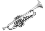 Pewter Badge - Trumpet