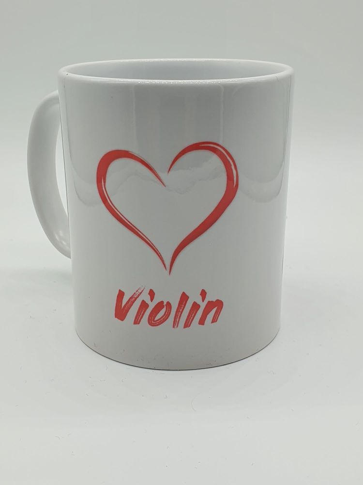 I Love Violin - Printed Mug
